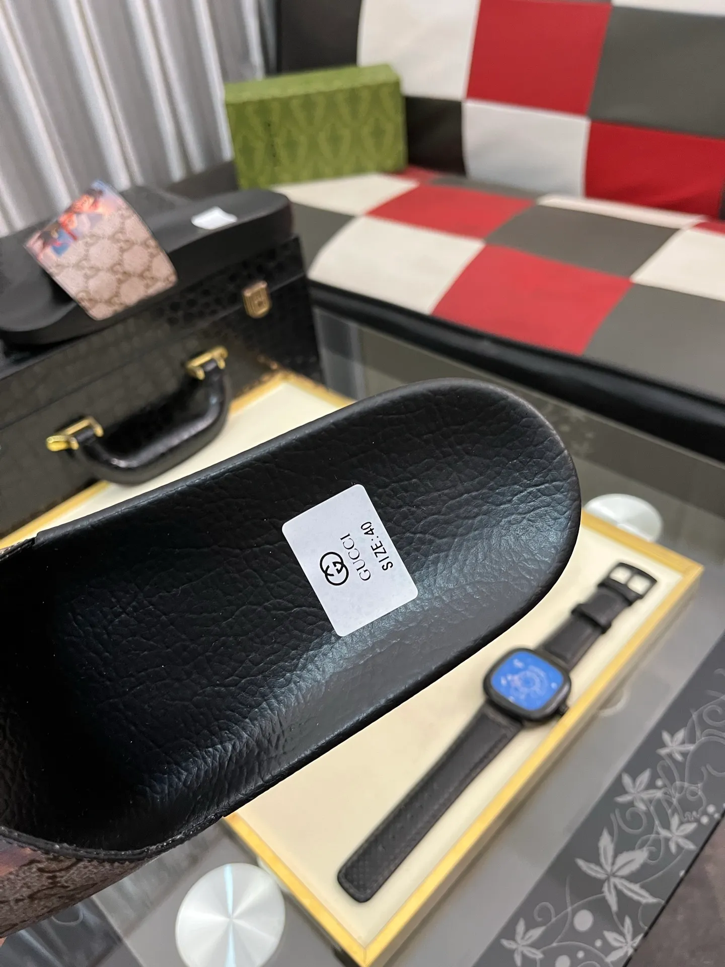Men's Men's Shoes💰220⌚️⌚️ＧＵＣＣＩ.Gucci.Official website 1:1 popular slippers on sale! Original original material 🩴 SIZE: 38-46 (45.46 non-refundable)